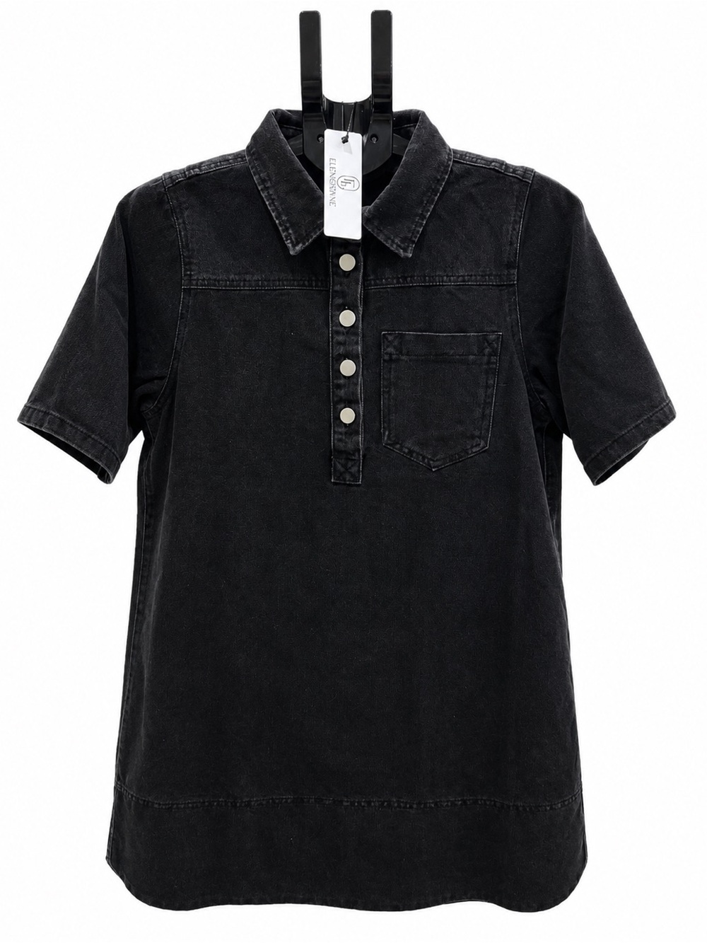 Elengatine Black Denim Dress NWT Small